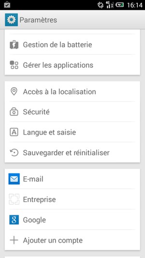 Faites défiler et sélectionnez Sécurité