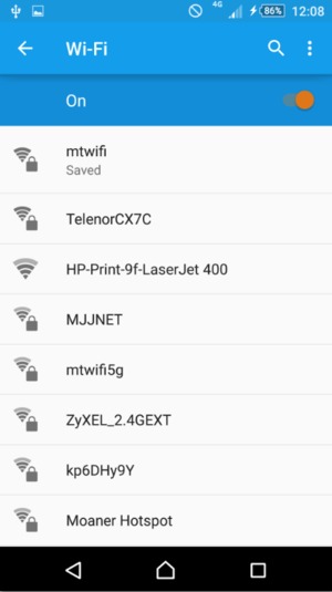 You are now connected to the Wi-Fi network