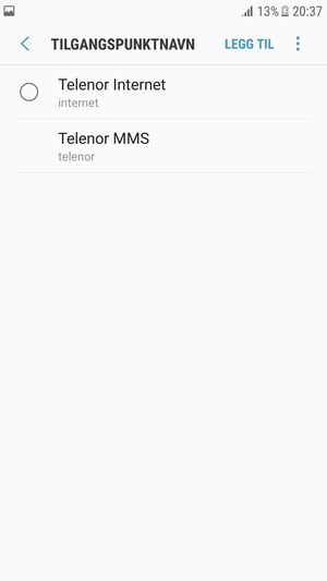 Telefonen din er konfigurert til MMS