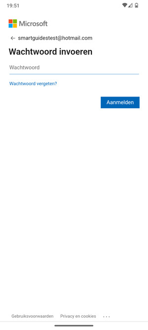 Voer uw wachtwoord in en selecteer Aanmelden