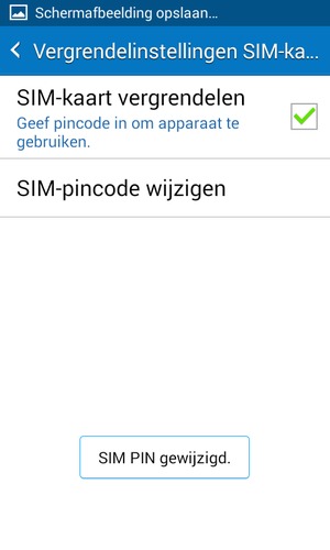 Uw SIM PIN is gewijzigd