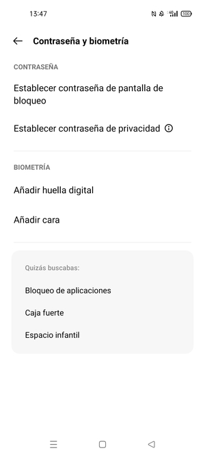 Seleccione Establecer contraseña de pantalla de bloqueo