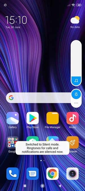 Select Mute for silent mode
