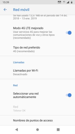 Desplácese y seleccione Nombres de puntos de acceso