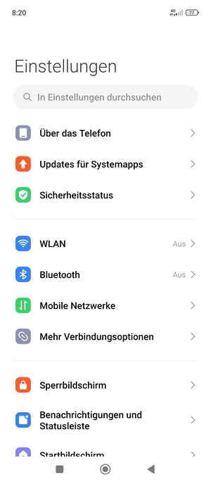 Wählen Sie Mobile Netzwerke