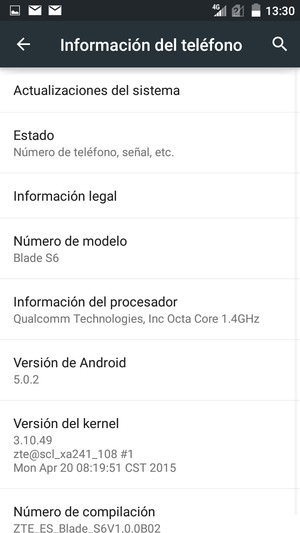 Seleccione Actualizaciones del sistema