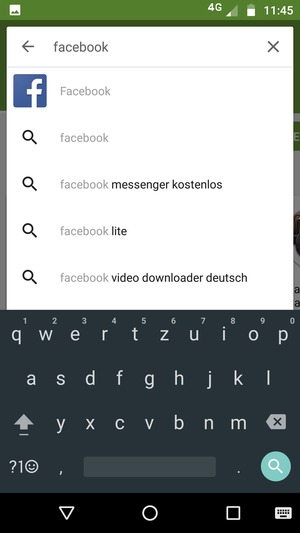 Geben Sie den Namen der App ein und wählen Sie Suchen
