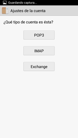 Si la pantalla tiene este aspecto, seleccione Exchange