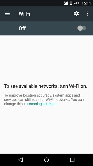 Turn Wi-Fi on