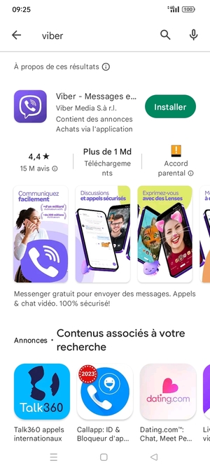 Sélectionnez l'appli