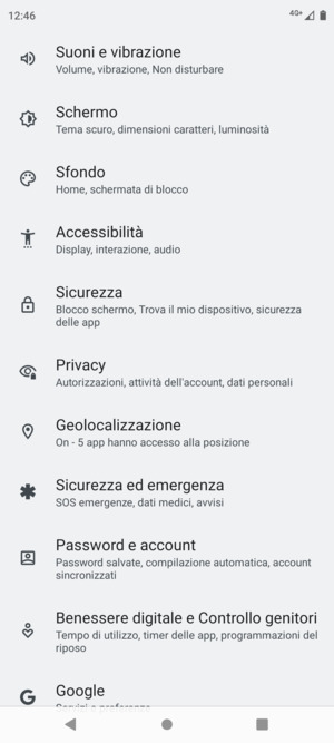 Scorri e seleziona Geolocalizzazione
