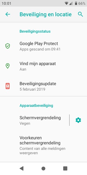 Selecteer Schermvergrendeling