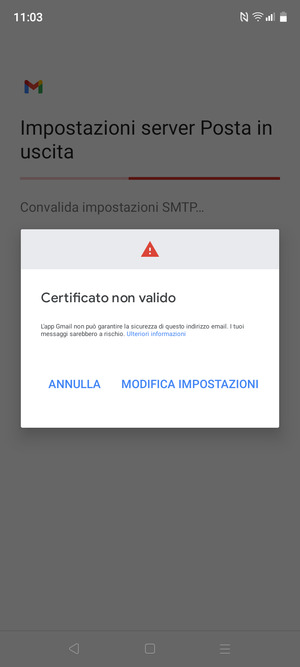 Seleziona MODIFICA IMPOSTAZIONI