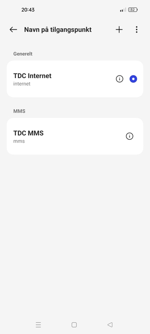 Telefonen din er konfigurert til MMS