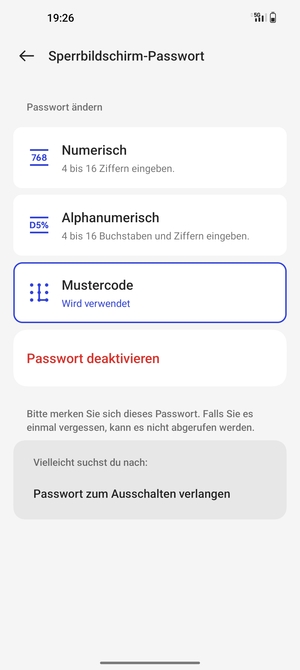 Ihr Handy ist jetzt mit einer Bildschirmsperre gesichert
