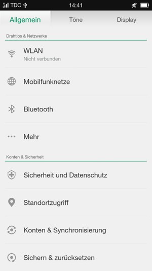 Wählen Sie Mobilfunknetze