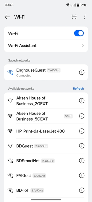 You are now connected to the Wi-Fi network