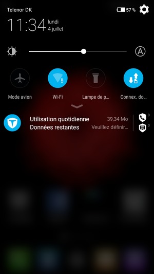 Sélectionnez le bouton v