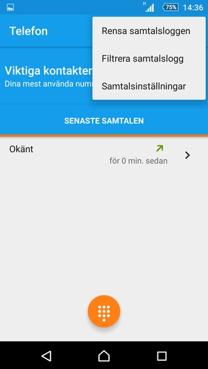 Välj Samtalsinställningar