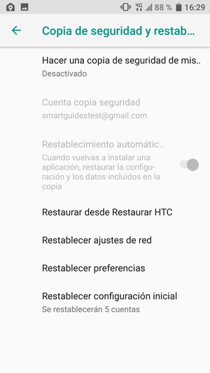 Seleccione Hacer una copia de seguridad de mis..