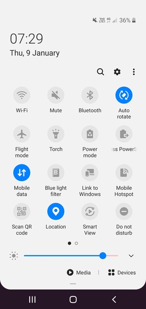 Select Mute to change to sound mode again