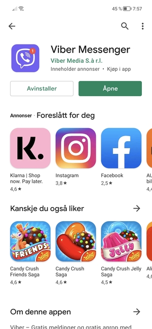 Velg Åpne
