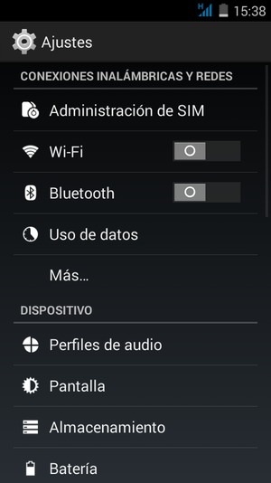 Seleccione Administración de SIM