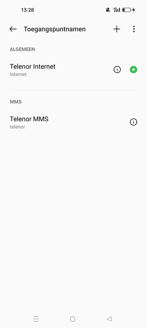 Selecteer de Menu-knop