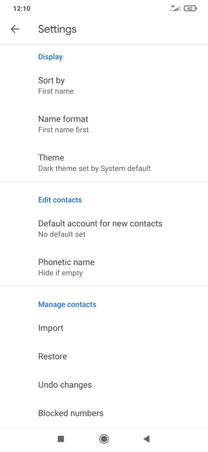 Scroll to and select Import