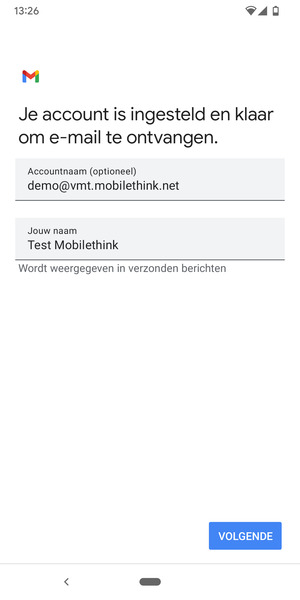 Geef uw account een naam en voer uw naam in. Selecteer VOLGENDE