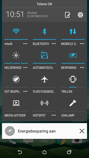 Selecteer de Menu-knop