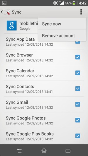 Select Sync now