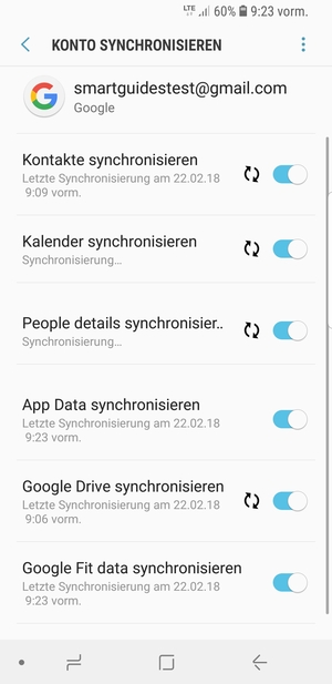 Ihre Daten werden synchronisiert