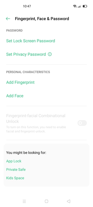 Select Set Lock Screen Password