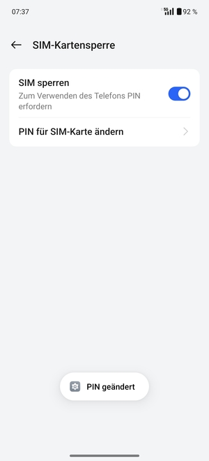 Ihre SIM-Karten-PIN wurde geändert