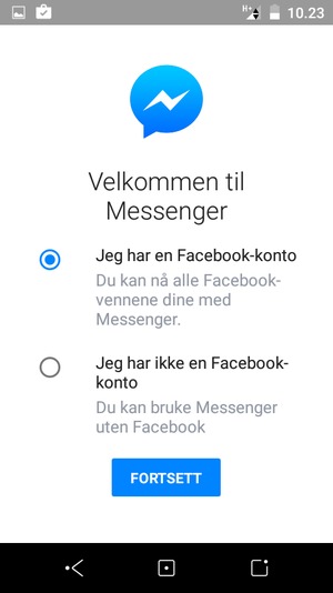 Applikasjonen er klar til bruk