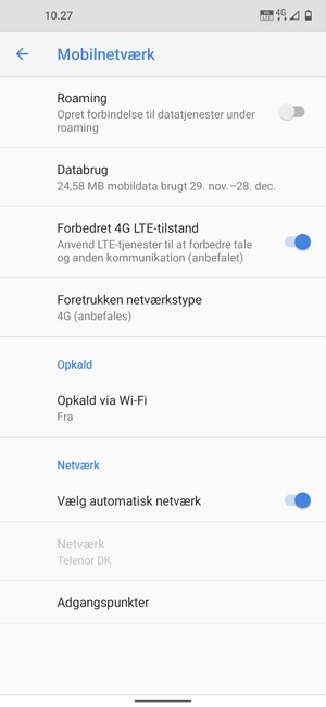 Scroll til og vælg Adgangspunkter