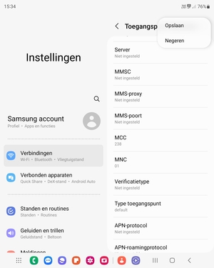 Selecteer Opslaan