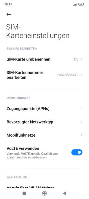 Wählen Sie Mobilfunknetze