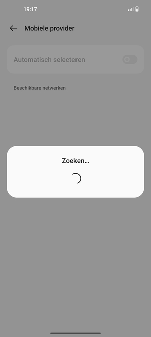 Wacht tot de zoekopdracht beëindigd is