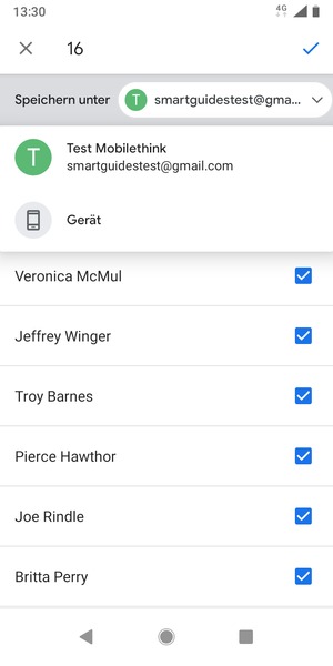 Wählen Sie Ihr Google Konto