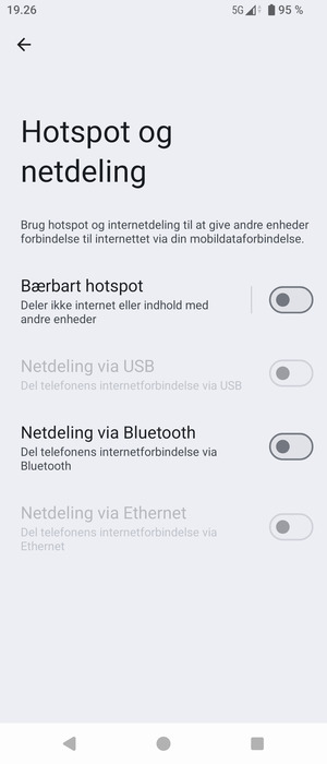 Vælg Bærbart hotspot