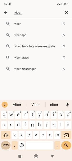 Introduzca el nombre de la aplicación y seleccione Buscar