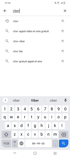 Saisissez le nom de l'appli et sélectionnez Rechercher