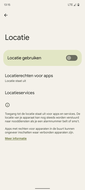 Schakel Locatie gebruiken uit