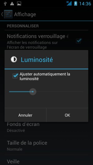 Cochez la case AUTO / Ajuster automatiquement la luminosité et sélectionnez OK