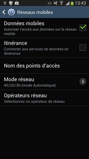 Pour changer de réseau en cas de problèmes de réseau, sélectionnez Opérateurs réseau