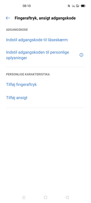Vælg Indstil adgangskode til låseskærm