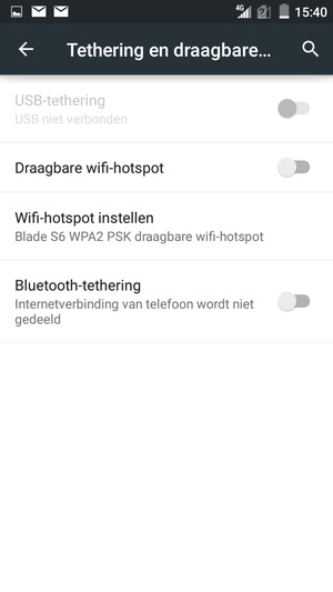 Selecteer Wifi-hotspot instellen