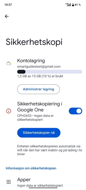 Velg Kontolagring